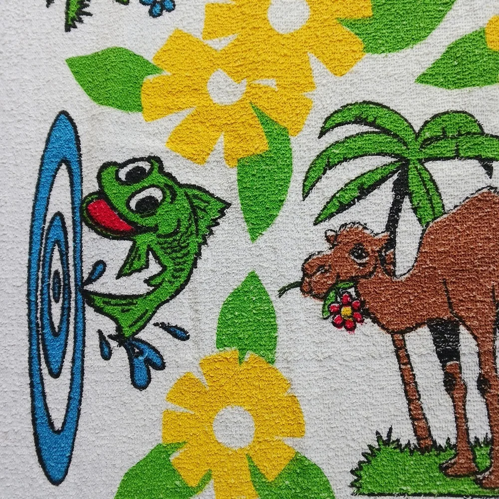 Vintage Silver Springs Florida Cartoon Beach Towel